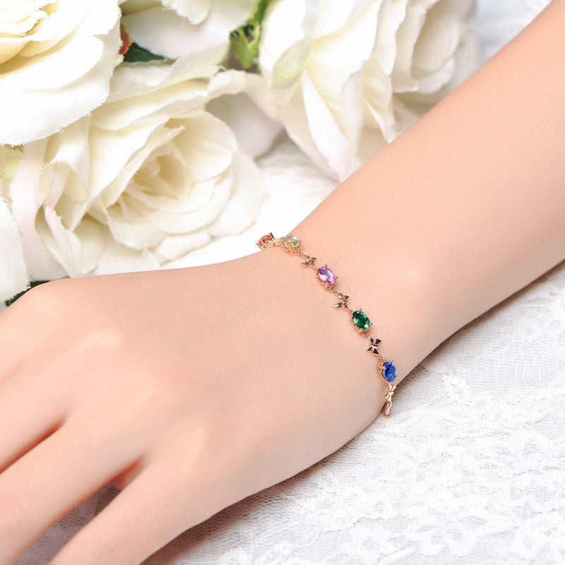 Colorful gemstone bracelet