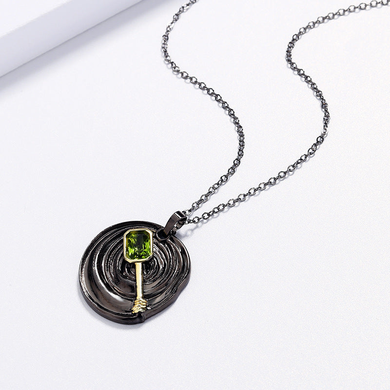 Autism Awareness Time Gemstone Necklace