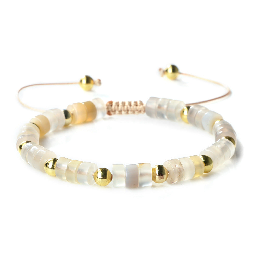 Colorful Agate Stone Beaded High-grade Bohemian Adjustable Bracelet
