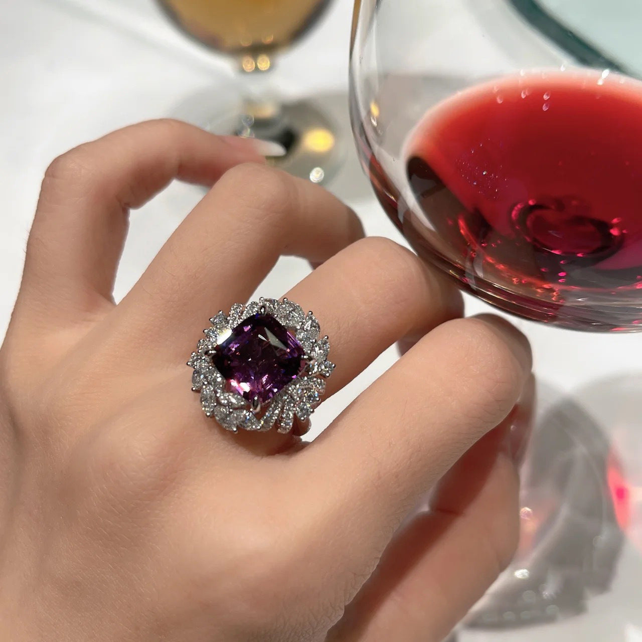 Colorful Gemstone Ring For Women Ins
