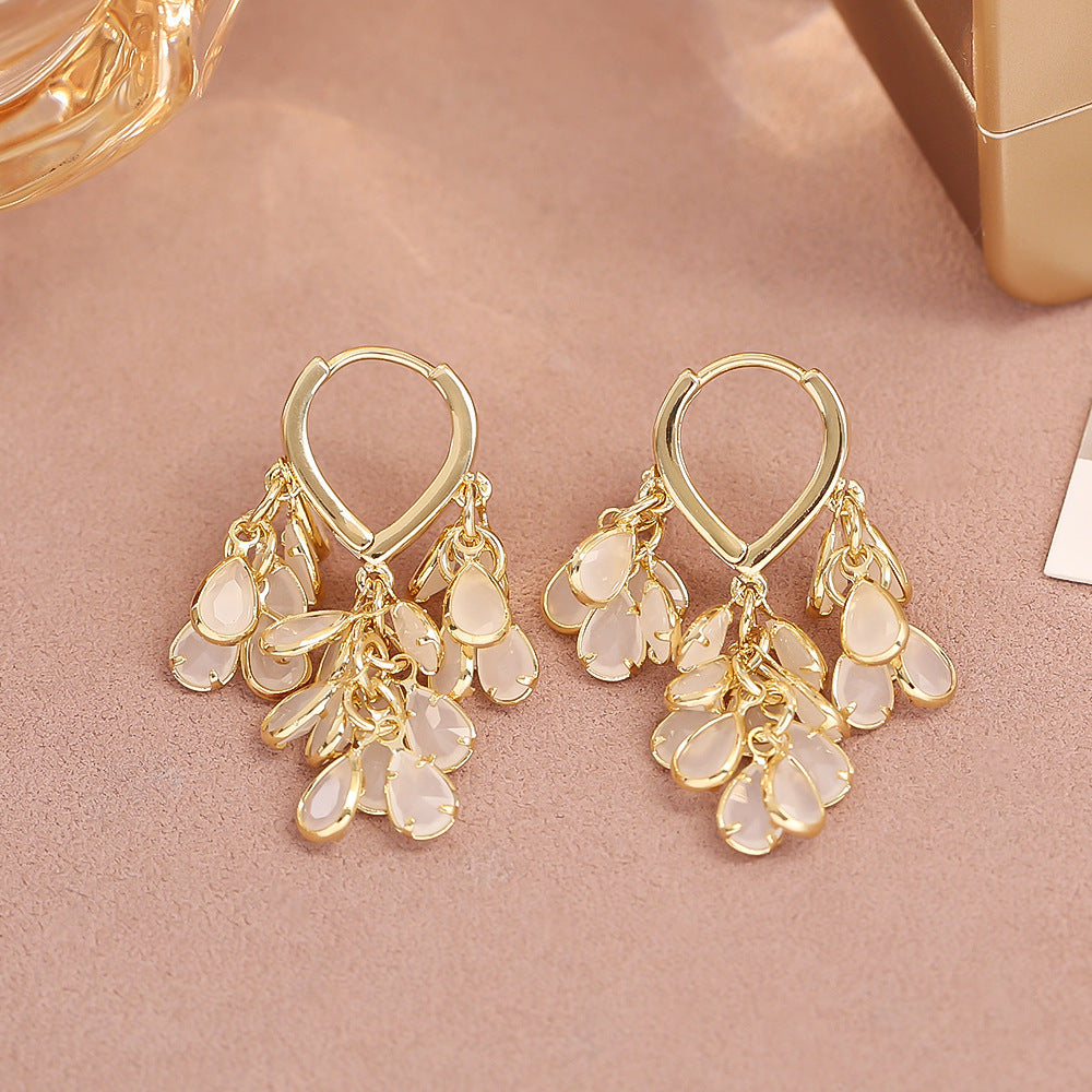 New Fashion Crystal Tassel Earrings Women