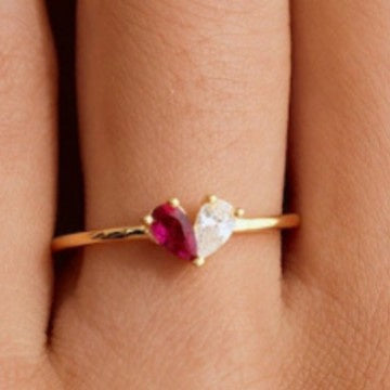 Fashionable Teardrop Gemstone Simple Women's Ring