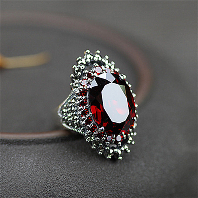 Vintage Thai Silver Gemstone Ring