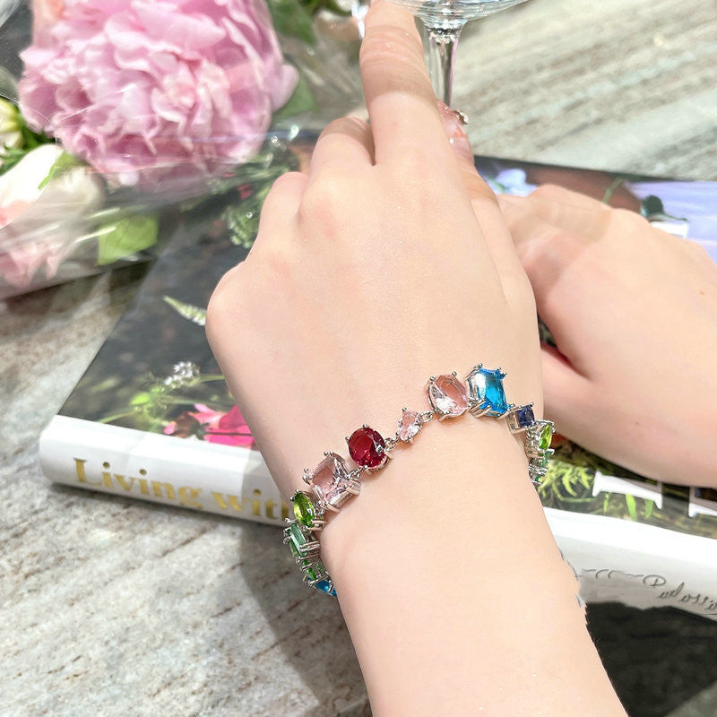 Colorful Candy Color Gemstone Necklace