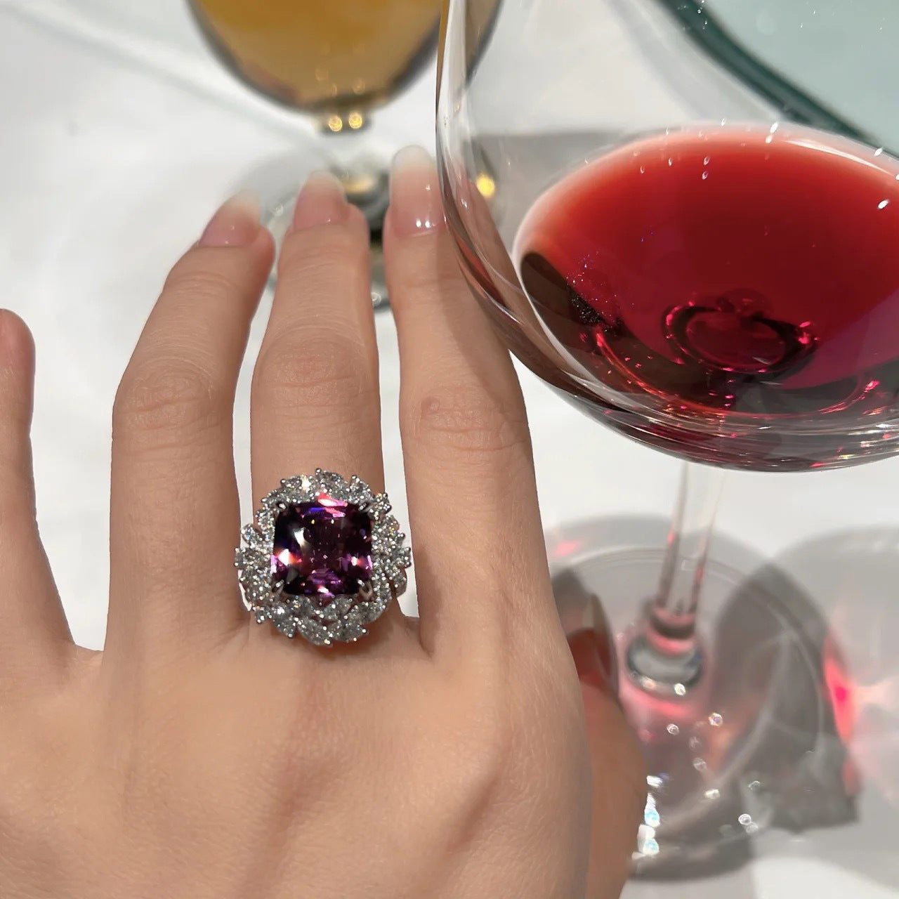 Colorful Gemstone Ring For Women Ins