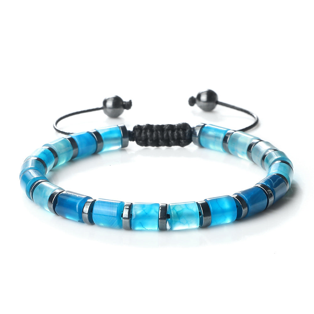 Colorful Agate Stone Beaded High-grade Bohemian Adjustable Bracelet