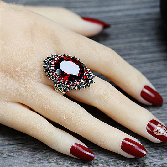 Vintage Thai Silver Gemstone Ring