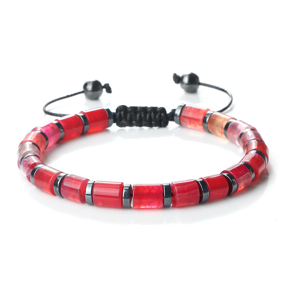 Colorful Agate Stone Beaded High-grade Bohemian Adjustable Bracelet